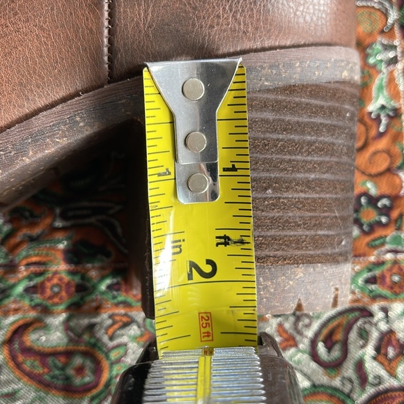 Women Booties Size 7.5 Kork New Without Tag Block Heel Very Comfortable Brown - Picture 8 of 13